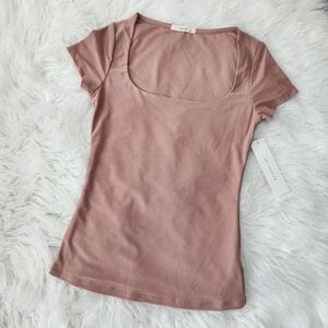 Timing Square Neck Stretchy Basic Minimalist top. Size small. New.